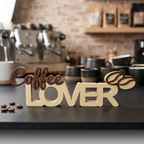 Coffee Lover – Moderner Deko-Schriftzug für Kaffeeliebhaber
