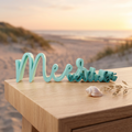 Meer verliebt – Maritimer Dekoschriftzug im Strand-Design