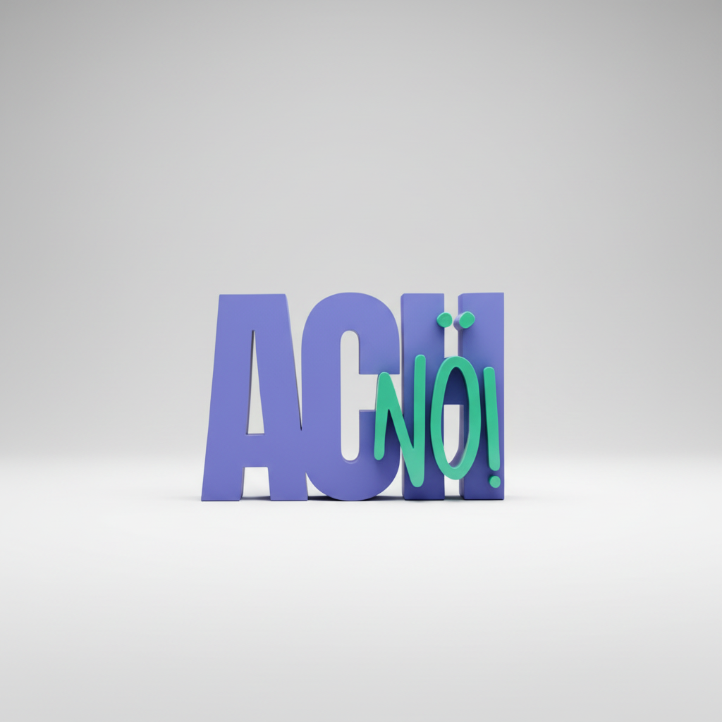 Schriftzug „ACH NÖ!“ – Freche Statement-Deko aus PLA+ | Moderner Hingucker