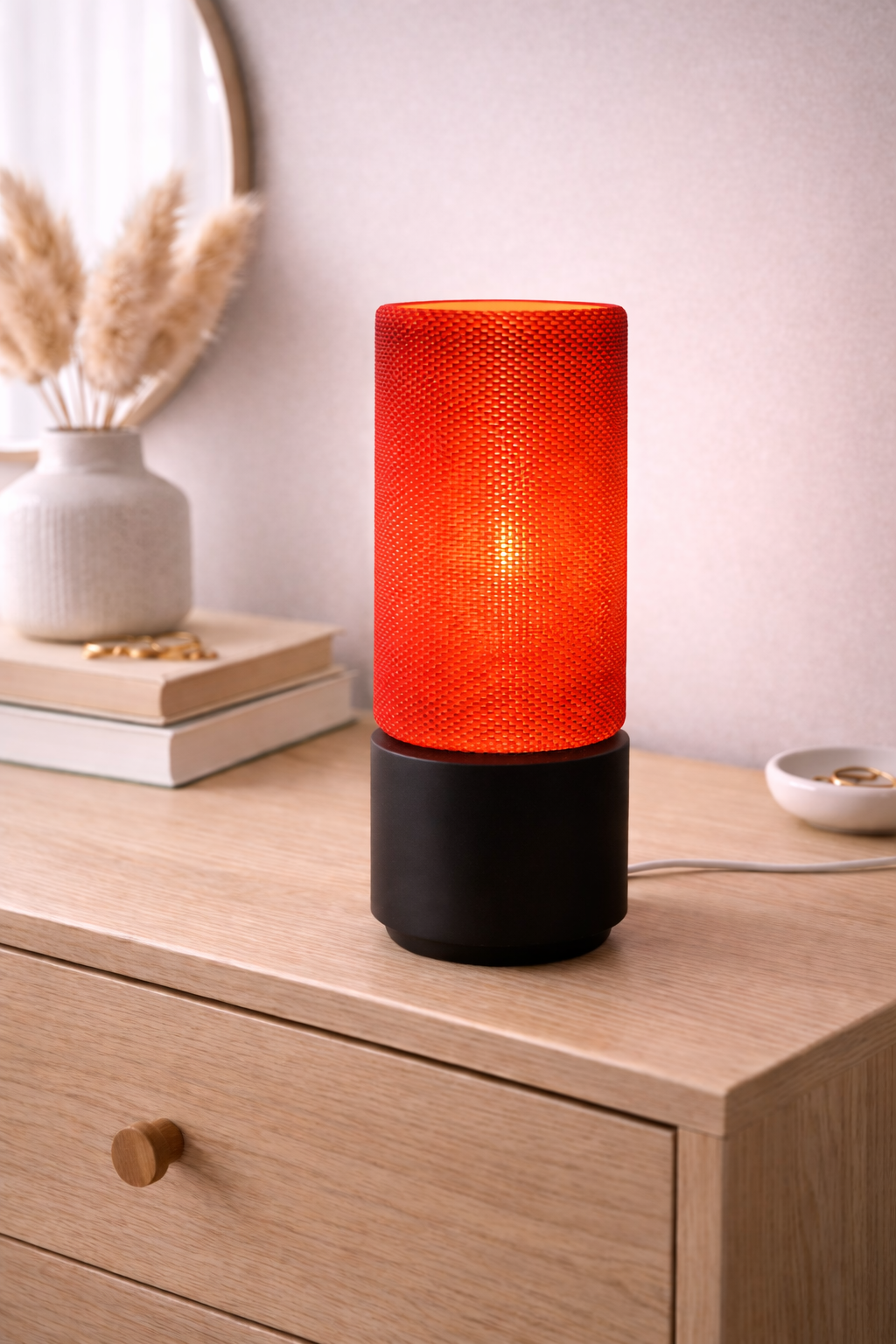 Design-Tischleuchte „Red Pulse“