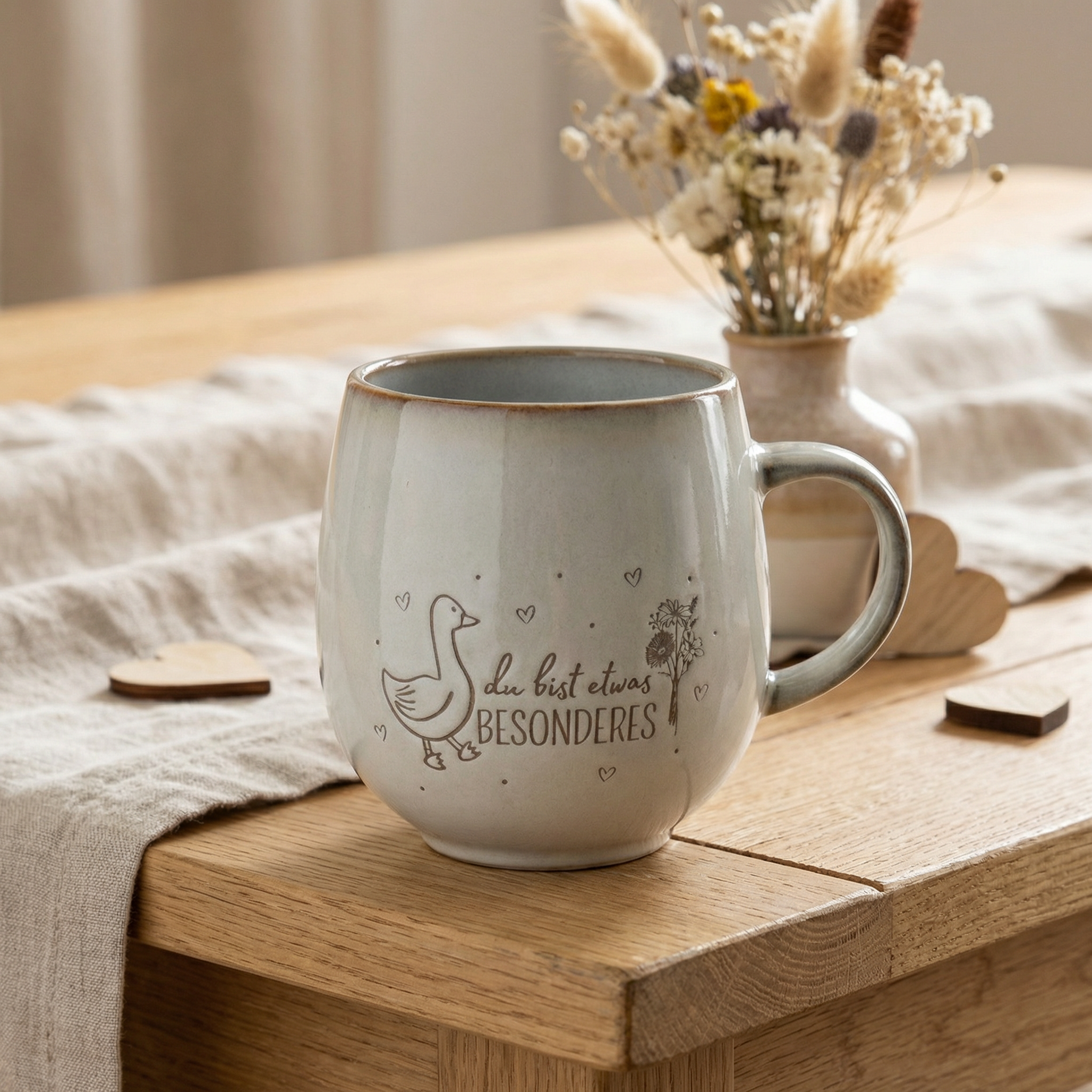 Keramiktasse „Du bist etwas Besonderes“ – liebevolle Geschenkidee mit Gänse-Motiv