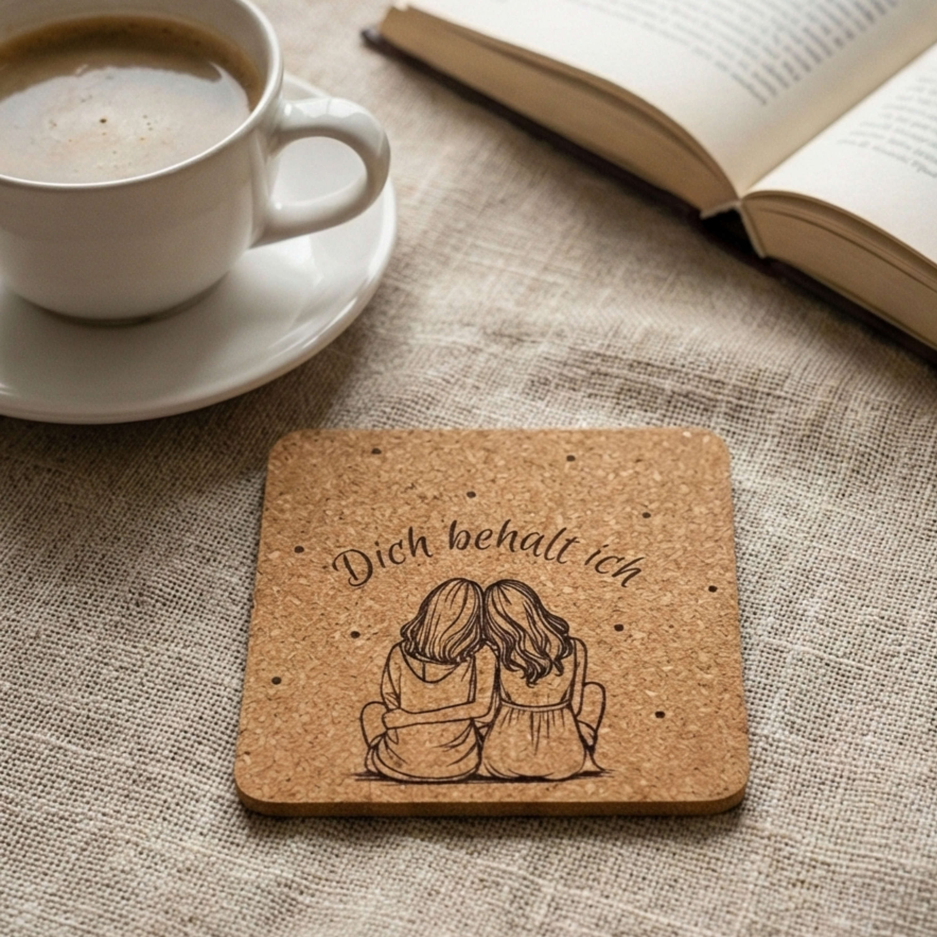 Dich behalt ich - Kork-Untersetzer – natürlich & stilvoll