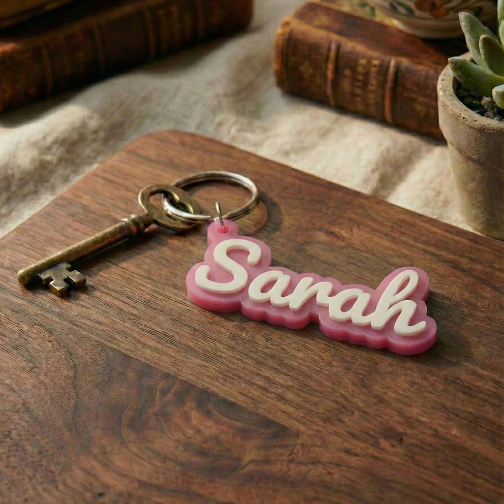 Personalisierter 3D-Namens-Schlüsselanhänger - Verschiedene Farben