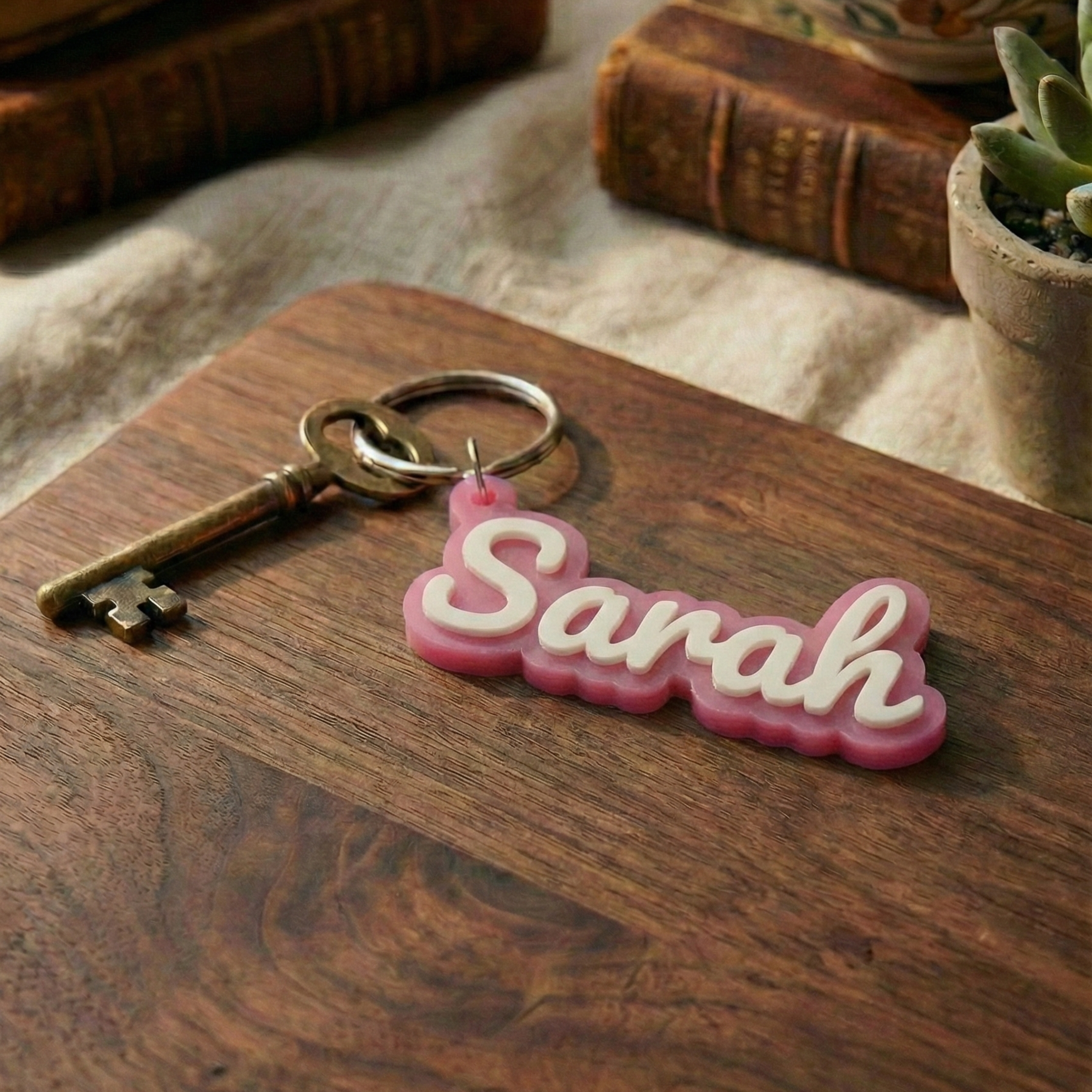 Personalisierter 3D-Namens-Schlüsselanhänger - Verschiedene Farben