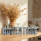 🌿 Starts now – ADVENTURE | Dekoschriftzug aus PLA+ – Dein Abenteuer beginnt jetzt
