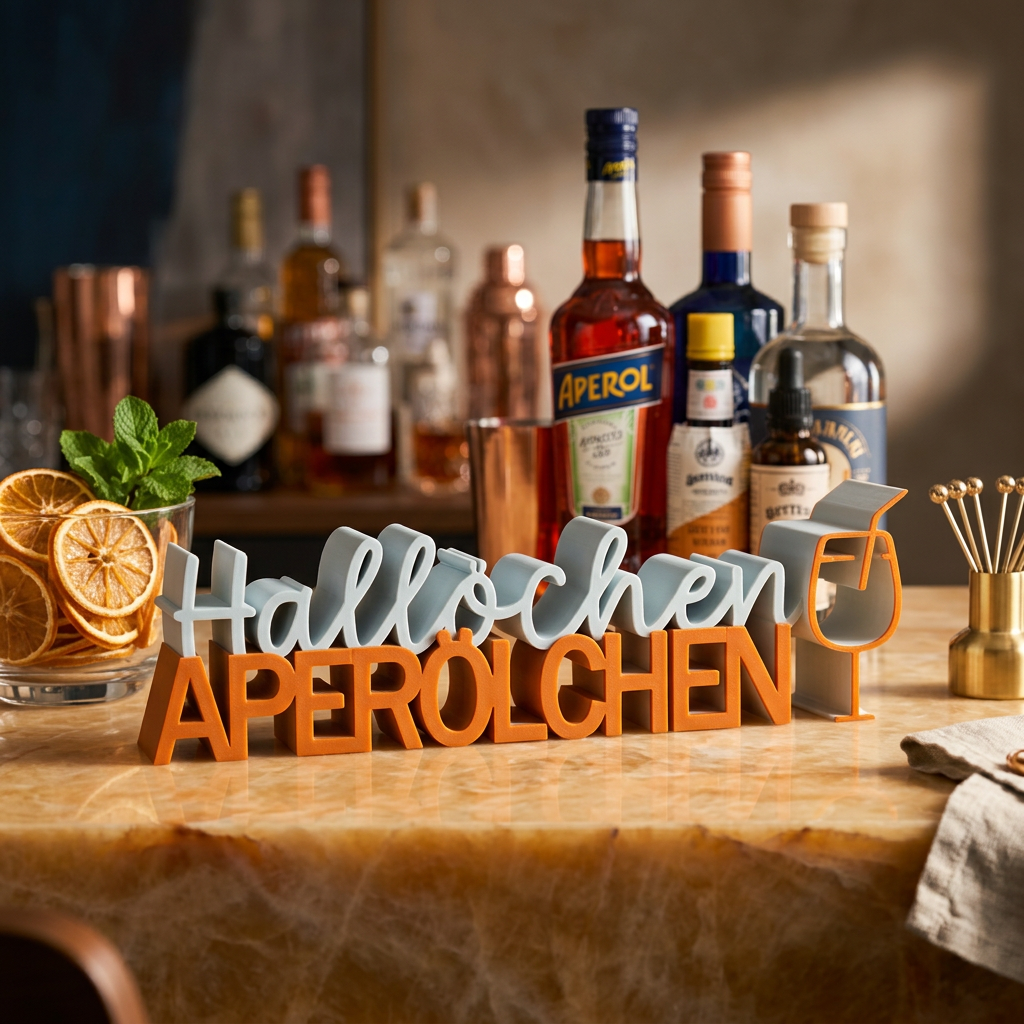 Hallöchen Aperölchen – Humorvoller Deko-Schriftzug für Aperol-Fans