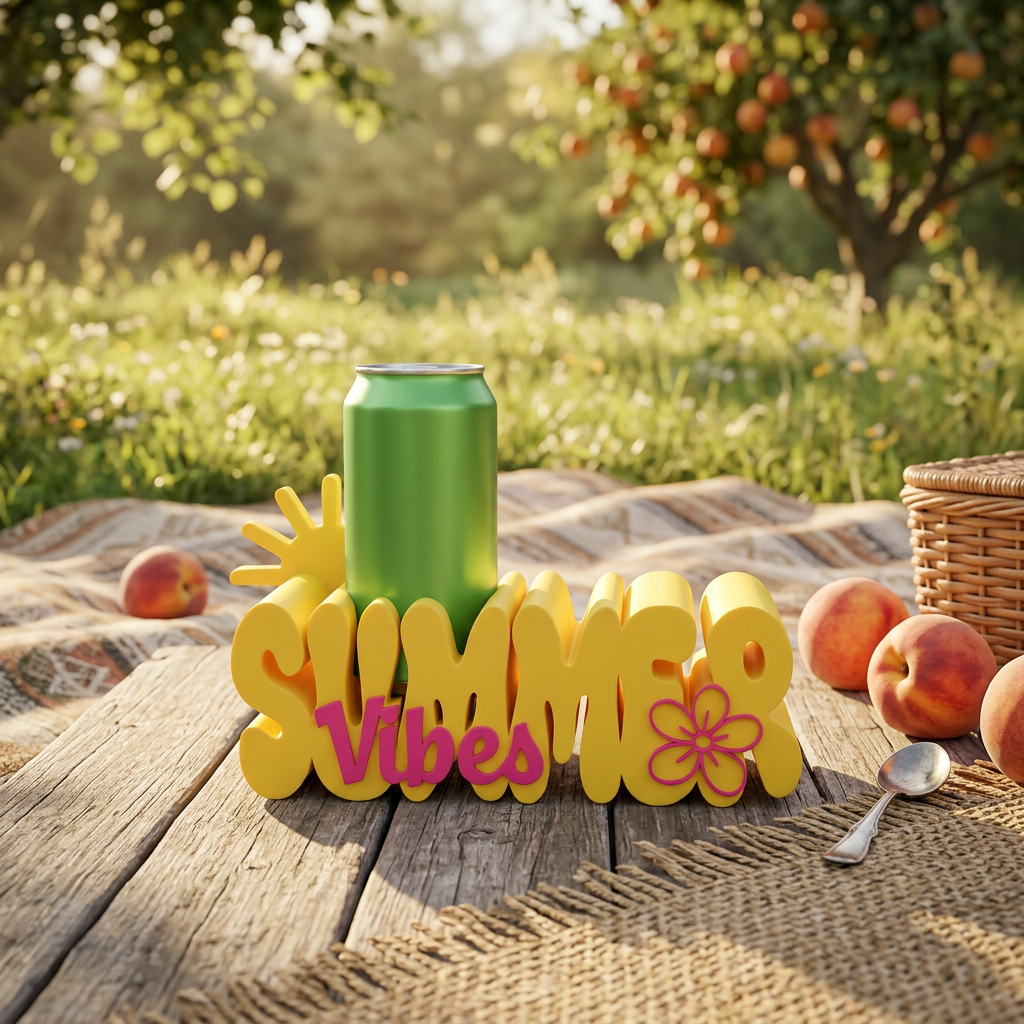 „Summer Vibes“ Getränkehalter Set – sonnige Überraschung in Gelb und Pink