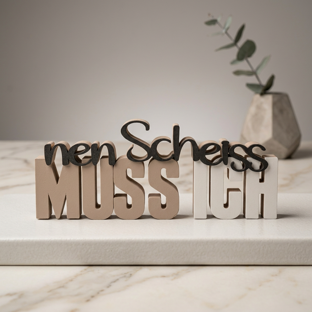„Nen Scheiß muss ich“ – Humorvolle Deko mit Statement