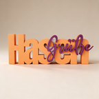 Hasen Grüße – dekorativer 3D-Schriftzug