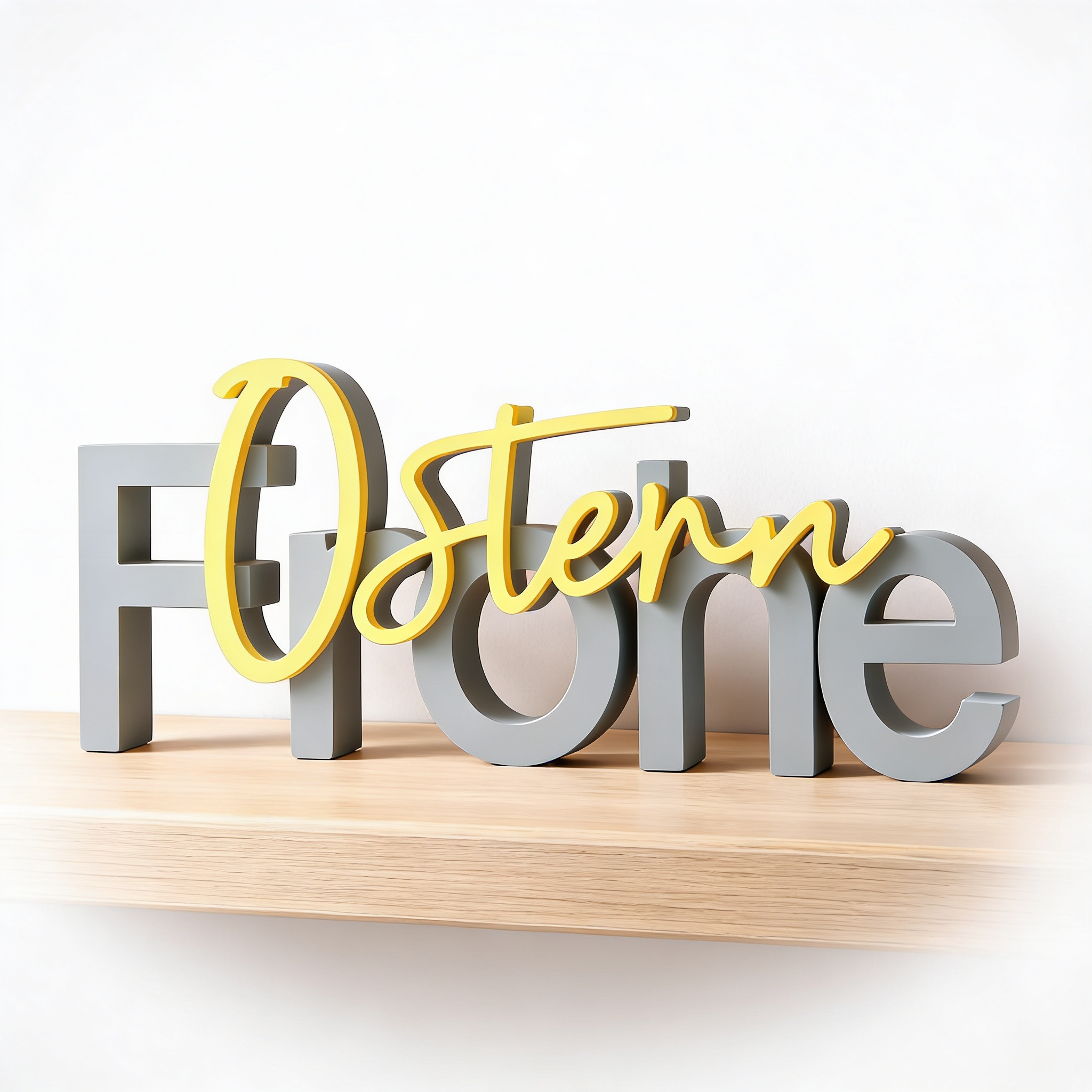 Frohe Ostern – liebevoller 3D-Deko-Schriftzug