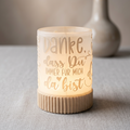 Windlicht „Mama - Danke, dass du immer für mich da bist“ – Liebevolles Geschenk