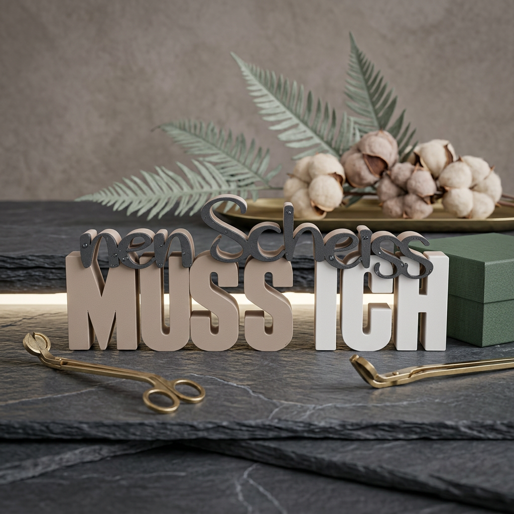 „Nen Scheiß muss ich“ – Humorvolle Deko mit Statement