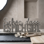 Schön, dass es mich gibt – Humorvoller Deko-Schriftzug mit Selbstliebe-Statement
