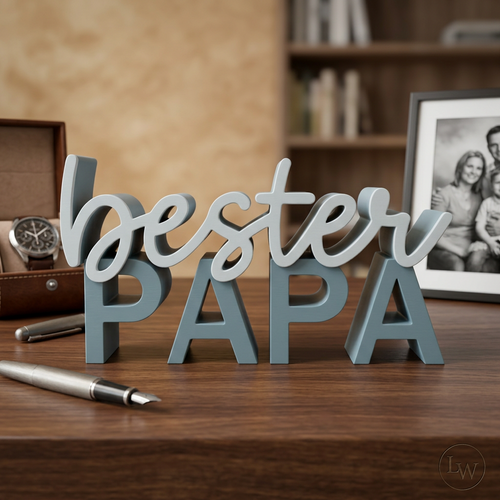 Bester Papa Schriftzug – Dekorativer Aufsteller für den besten Vater