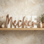 Mecker Tante – dekorativer Schriftzug mit Augenzwinkern