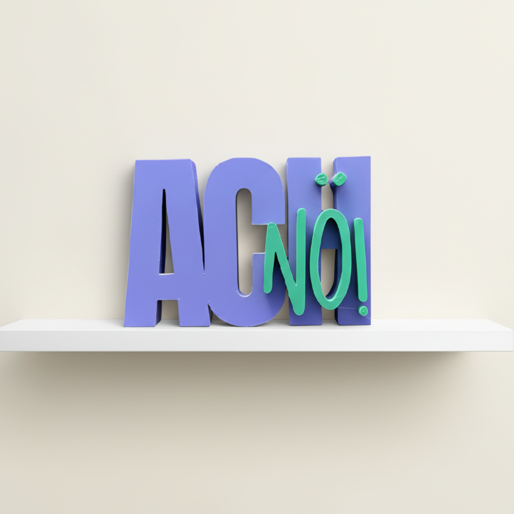 Schriftzug „ACH NÖ!“ – Freche Statement-Deko aus PLA+ | Moderner Hingucker