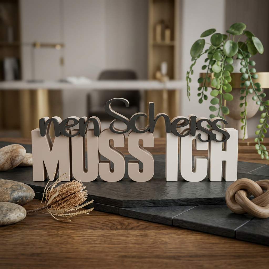 „Nen Scheiß muss ich“ – Humorvolle Deko mit Statement
