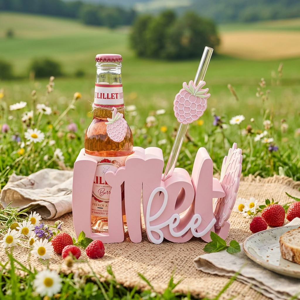 Lillet Getränkehalter Set – stilvoll in Rosa
