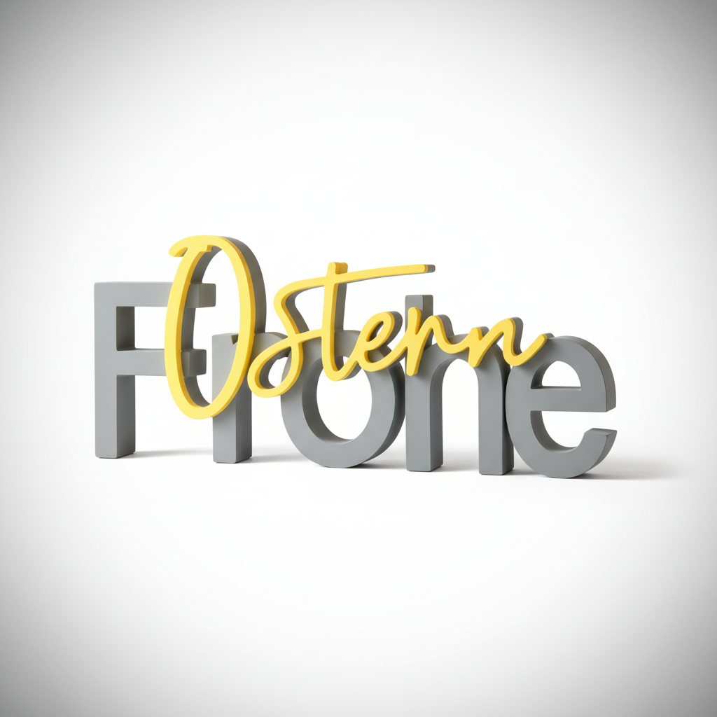 Frohe Ostern – liebevoller 3D-Deko-Schriftzug