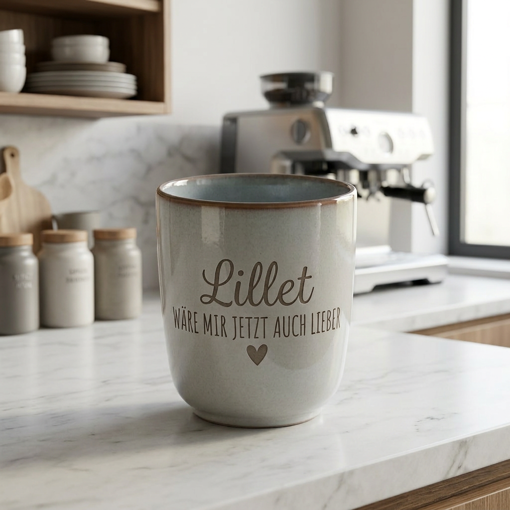 Keramikbecher „Lillet wäre mir jetzt auch lieber“ – stilvoll & modern