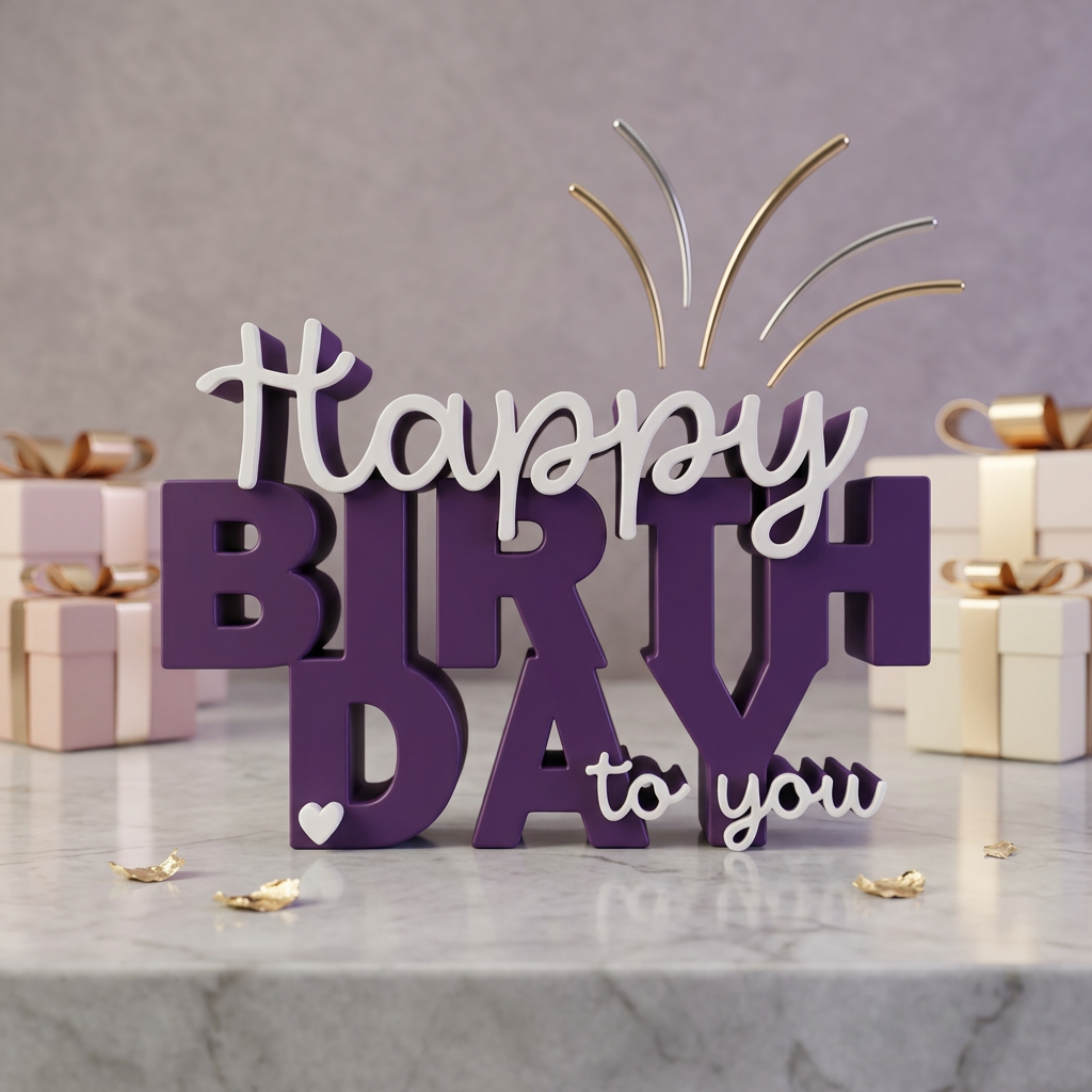 Happy Birthday to You – Dekorativer Geburtstags-Schriftzug