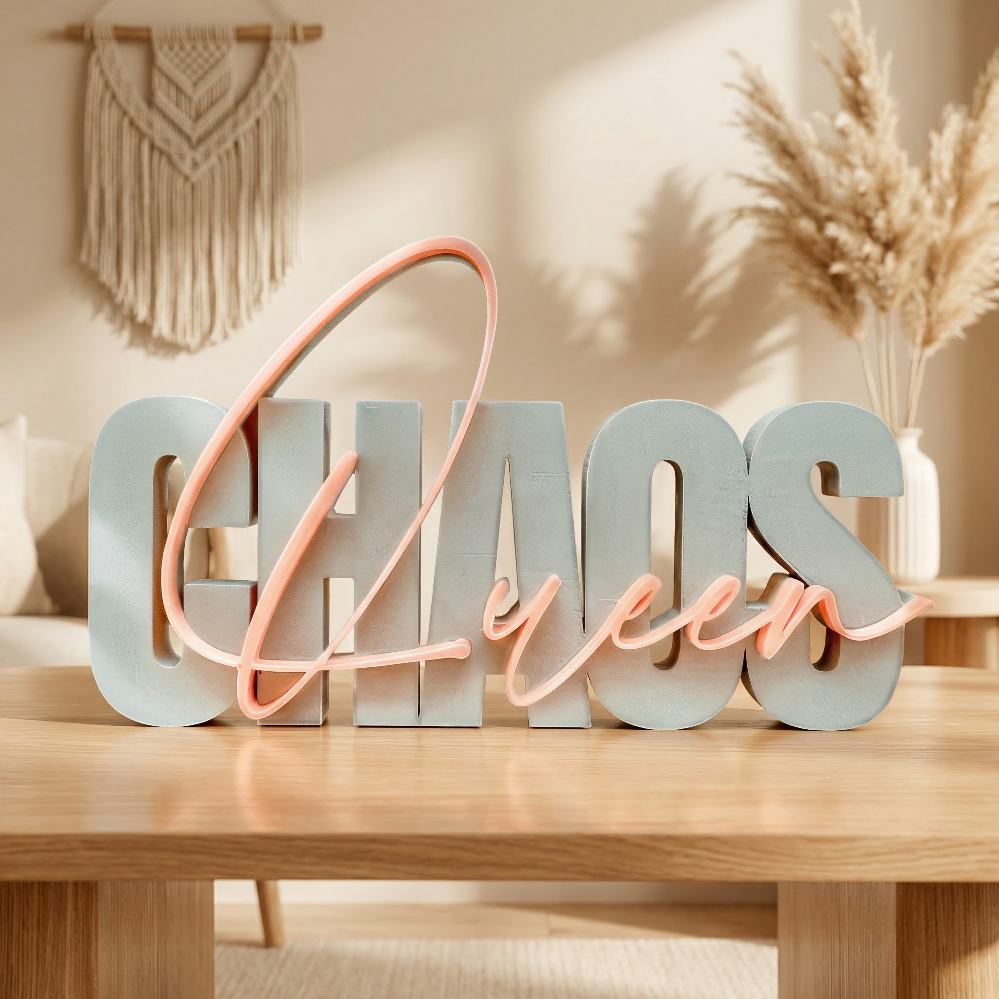 ✨ CHAOS Queen – Stylischer Deko-Schriftzug für echte Powerfrauen