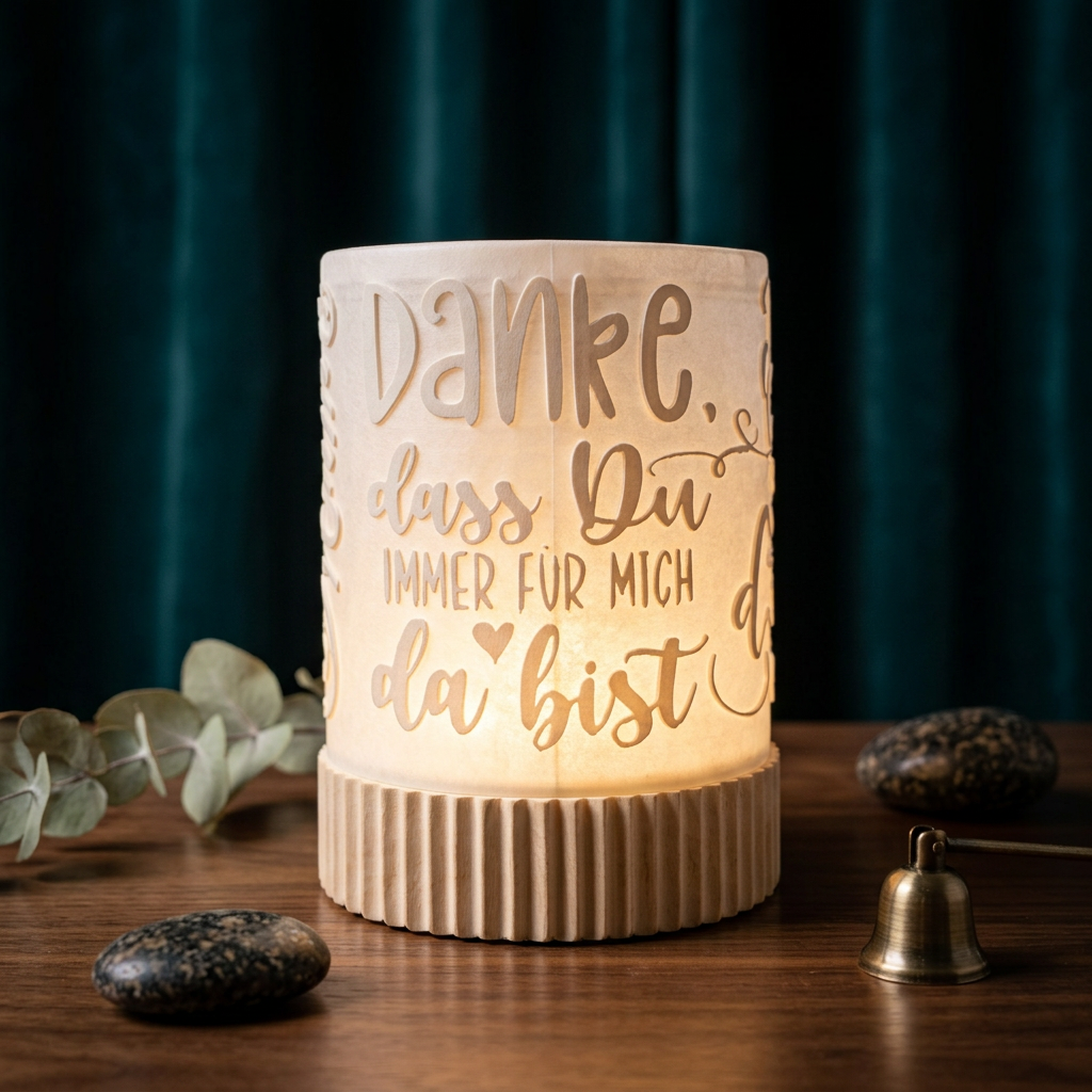 Windlicht „Mama - Danke, dass du immer für mich da bist“ – Liebevolles Geschenk