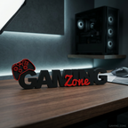 Gaming Zone – Moderner Deko-Schriftzug für Gamer & Gaming Setup