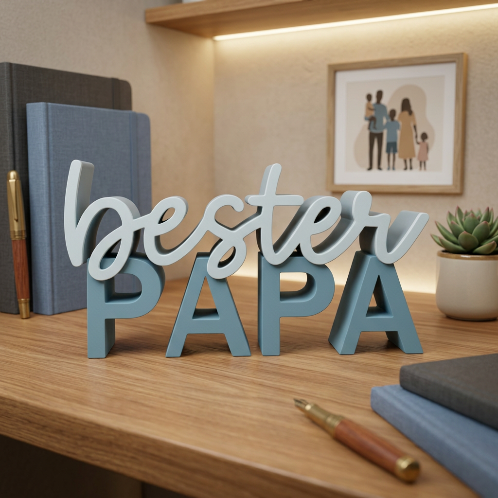 Bester Papa Schriftzug – Dekorativer Aufsteller für den besten Vater