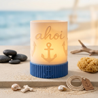 Windlicht „Ahoi“ – Maritimes Deko Licht mit Anker