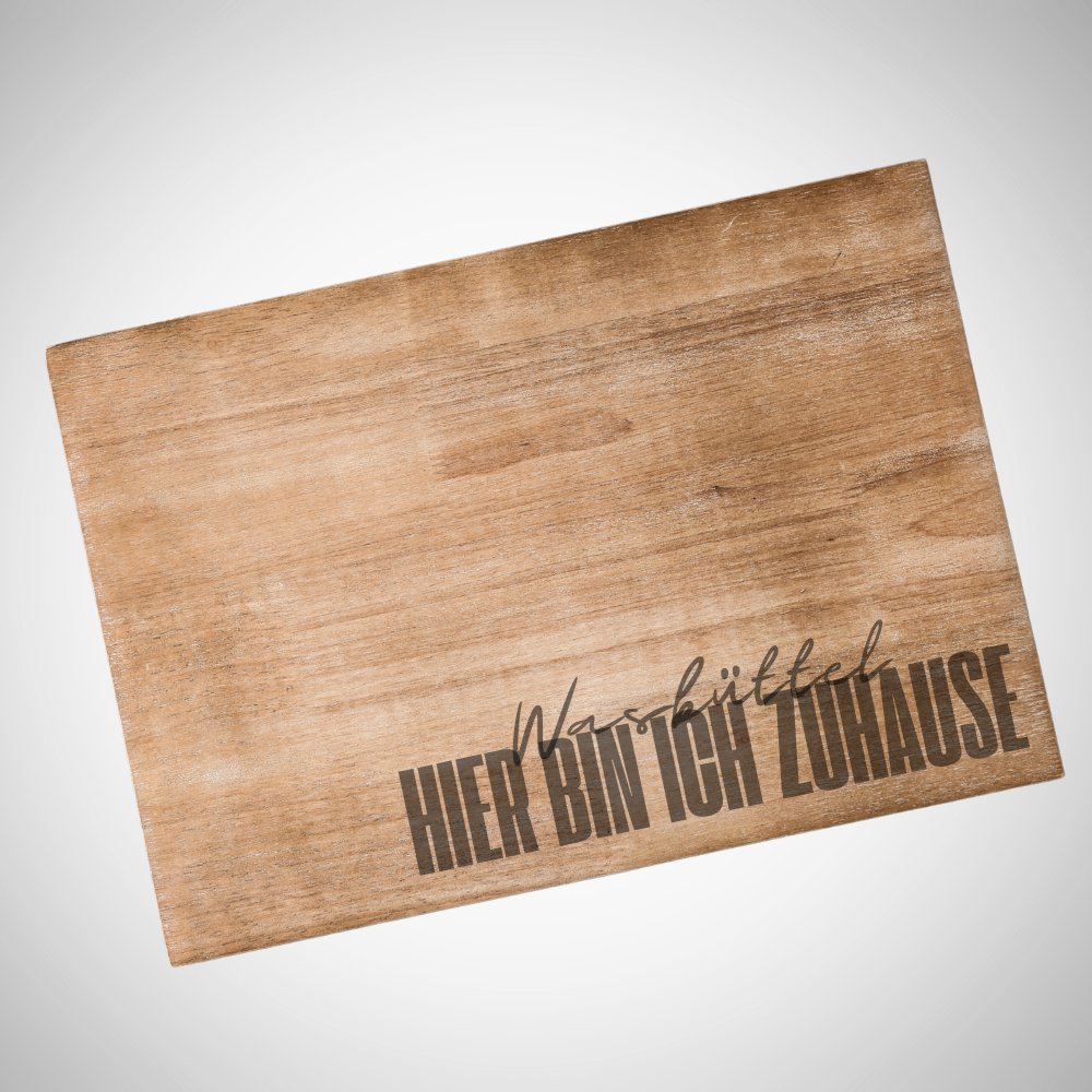 Frühstücksbrettchen „Hier bin ich zuhause – Wunschort“