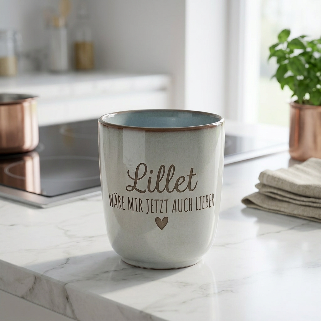 Keramikbecher „Lillet wäre mir jetzt auch lieber“ – stilvoll & modern