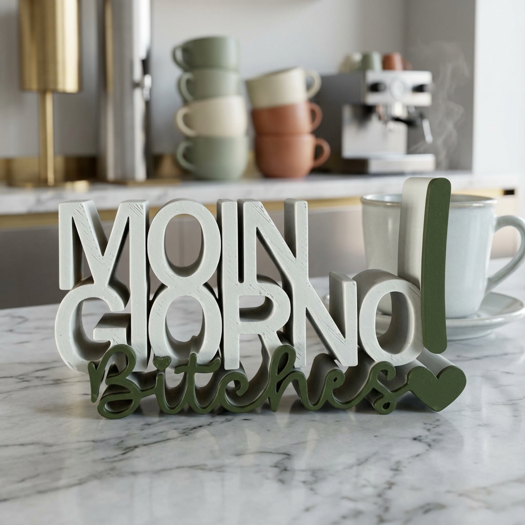 Moin Gorno Bitches – Frecher Deko-Schriftzug mit nordischem Humor