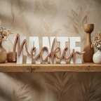 Mecker Tante – dekorativer Schriftzug mit Augenzwinkern