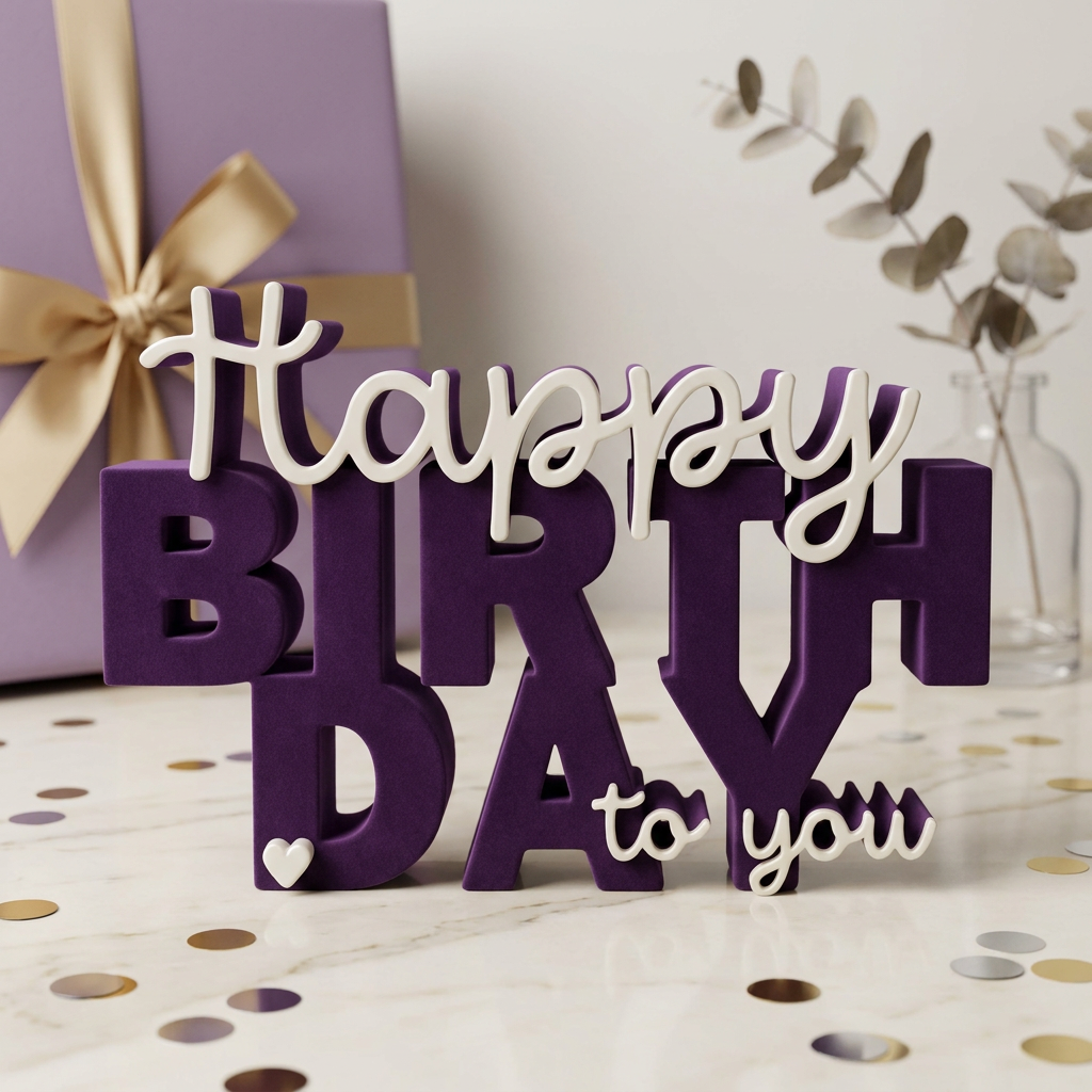 Happy Birthday to You – Dekorativer Geburtstags-Schriftzug