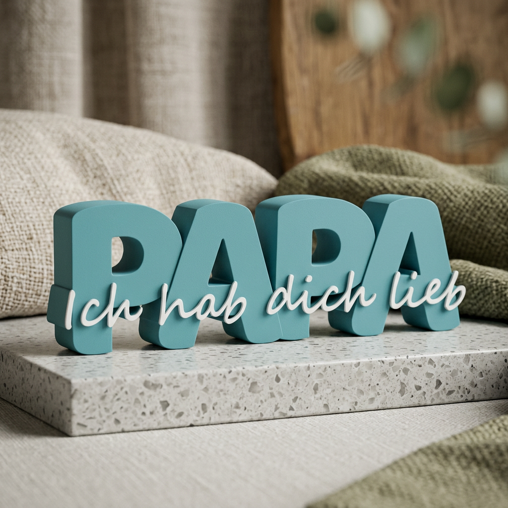 Papa – Ich hab dich lieb | Dekoschriftzug mit liebevoller Botschaft