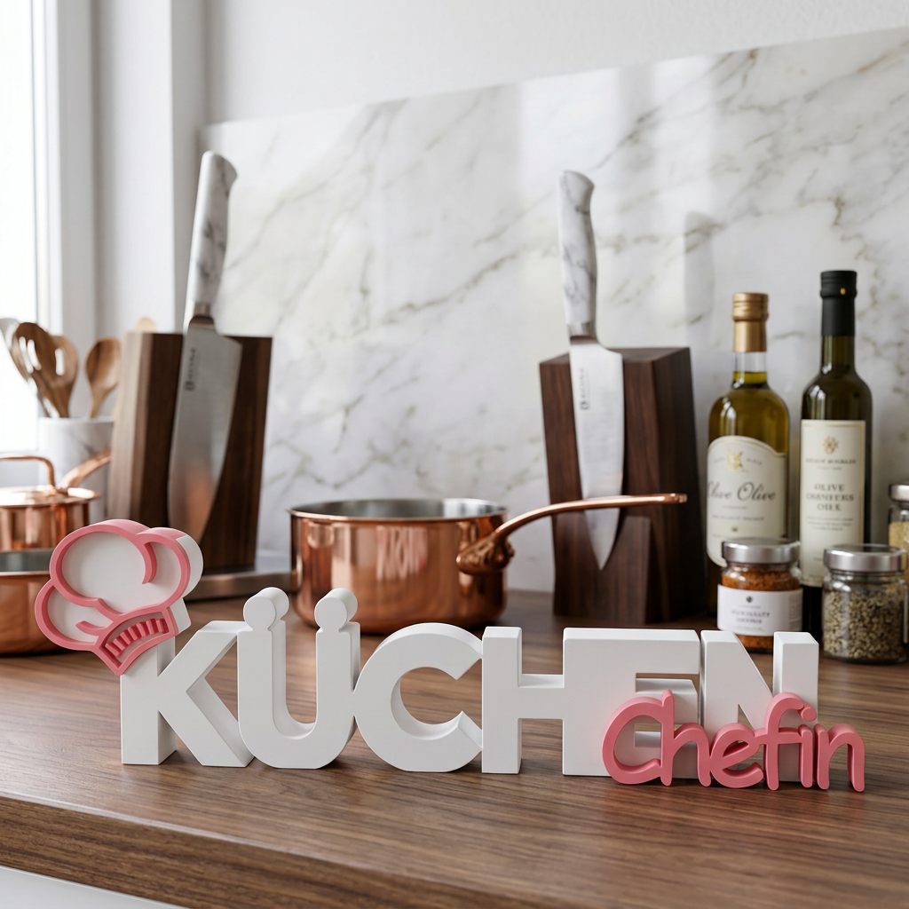 Küchen Chefin – Moderner Deko-Schriftzug für die Küche