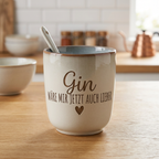 Keramikbecher „Gin wäre mir jetzt auch lieber“ – stilvoller Genussmoment