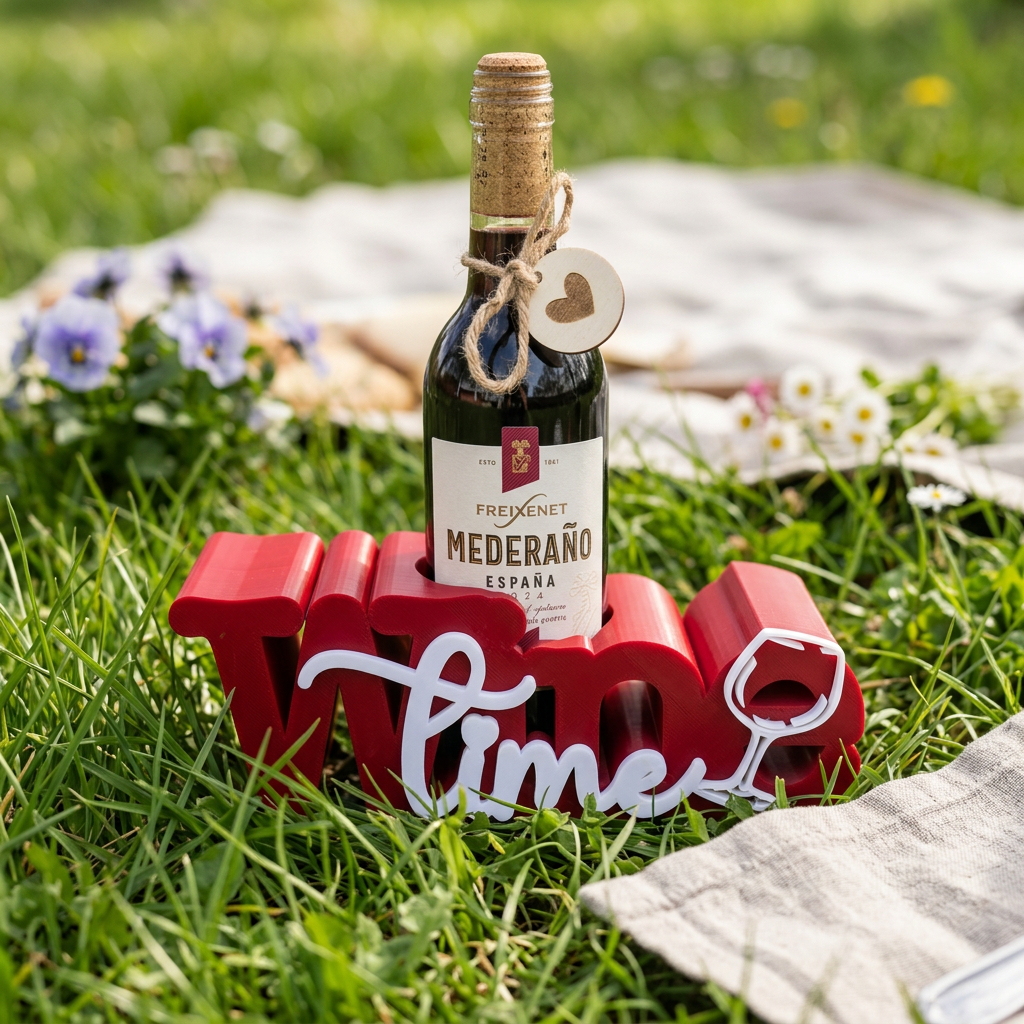 Wine Time Getränkehalter – stilvolle Geschenkidee für Weinliebhaber