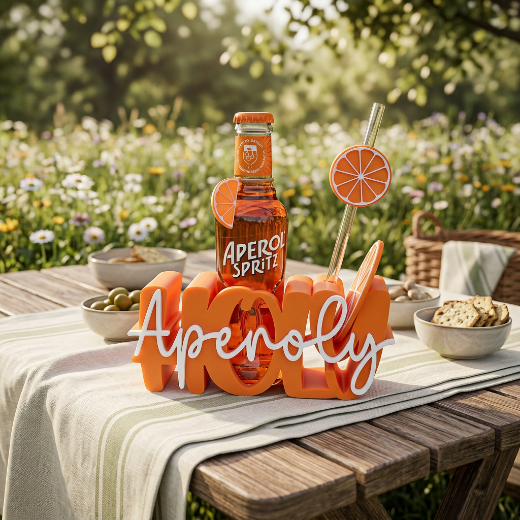 Aperol Getränkehalter Set – sommerlicher Hingucker in Orange