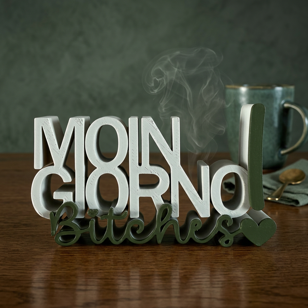Moin Gorno Bitches – Frecher Deko-Schriftzug mit nordischem Humor