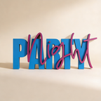 Schriftzug „Party Night“ – Stylische Deko für unvergessliche Abende