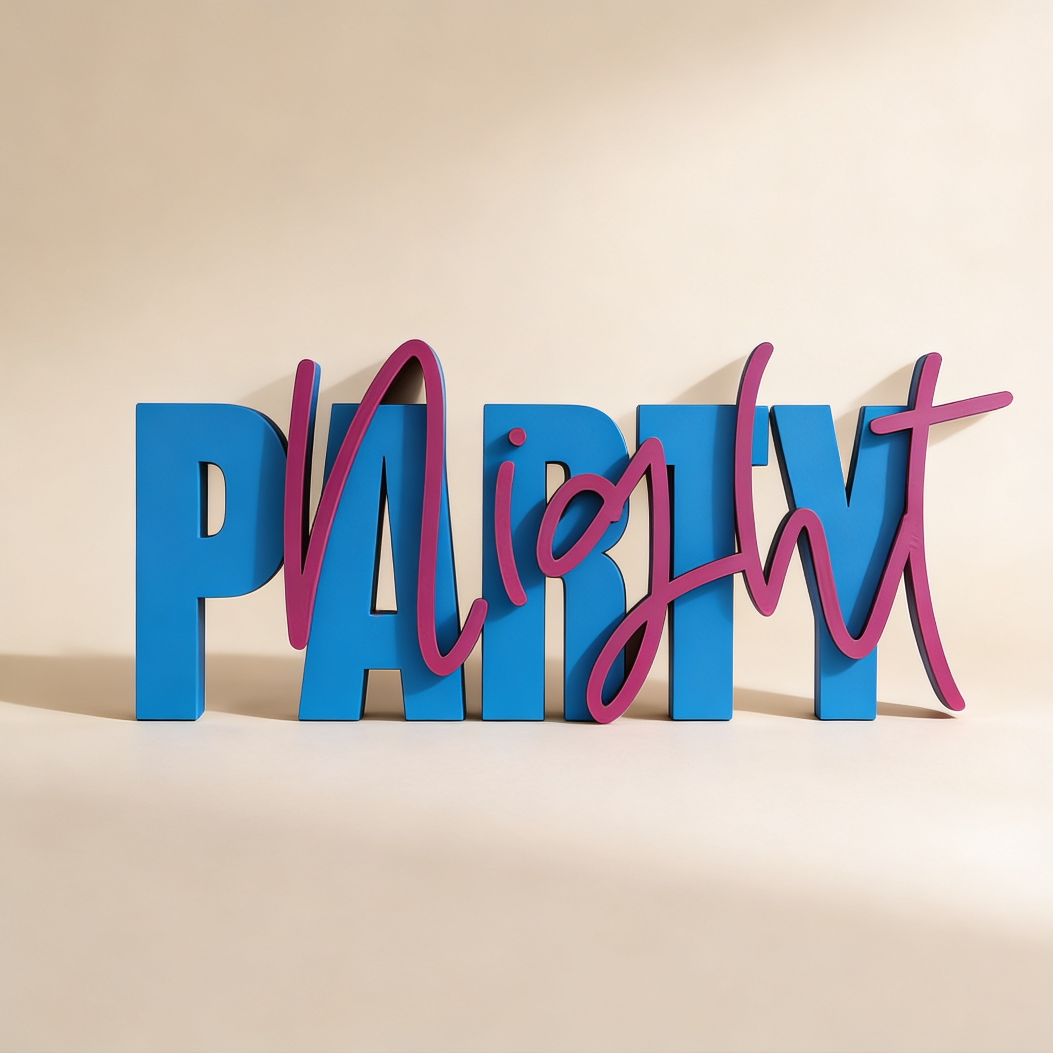 Schriftzug „Party Night“ – Stylische Deko für unvergessliche Abende