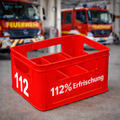 112 % Erfrischung – Feuerwehr-Getränkekiste