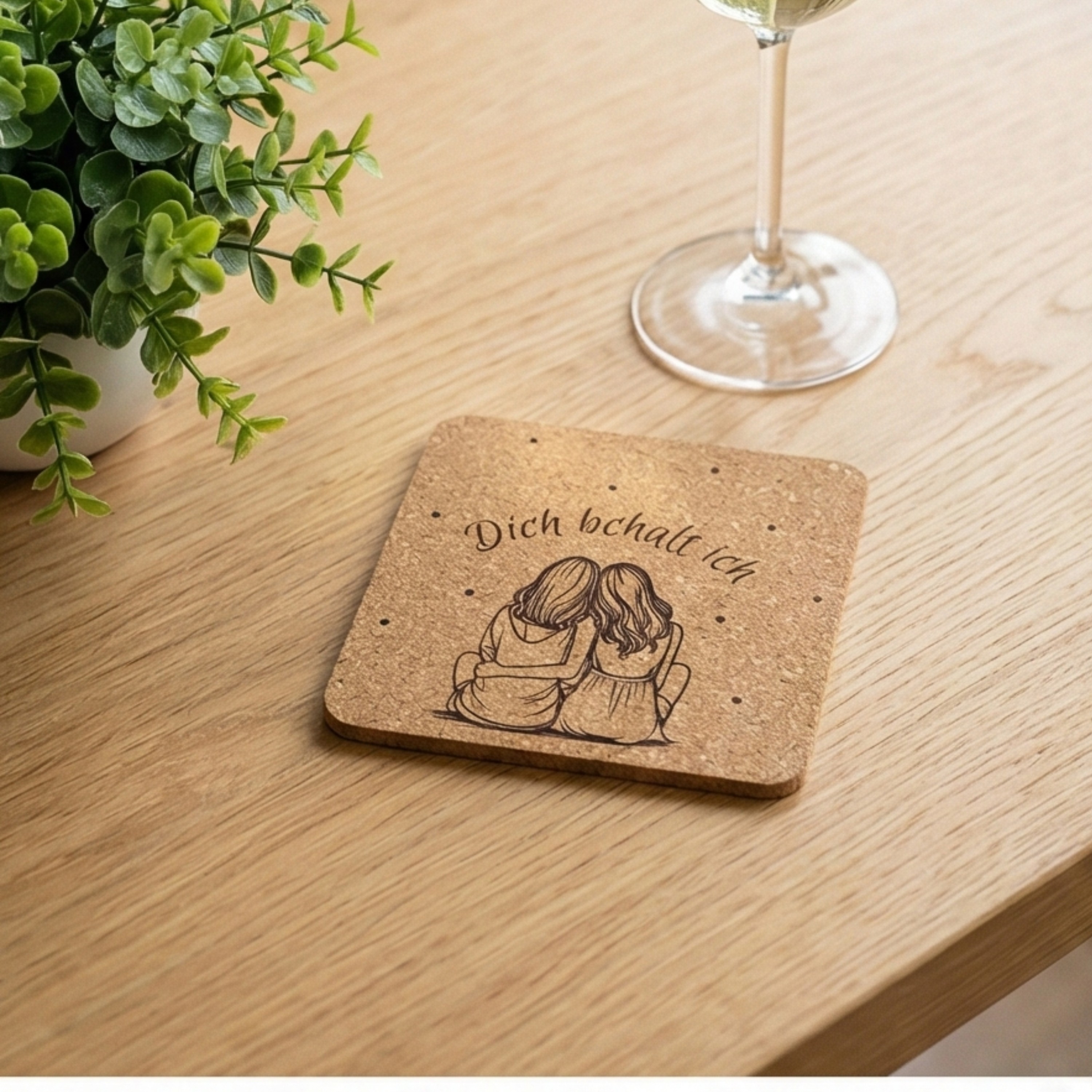 Dich behalt ich - Kork-Untersetzer – natürlich & stilvoll