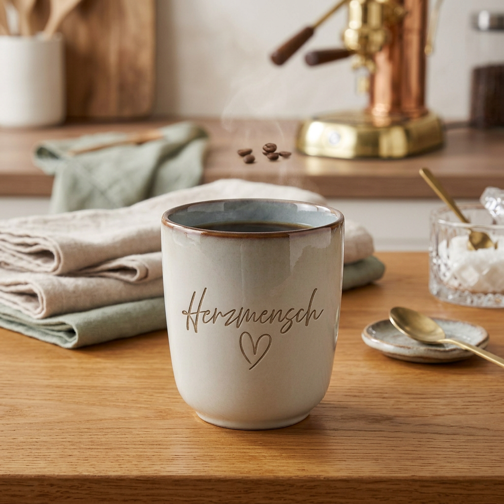 Keramikbecher „Herzmensch“ – liebevolle Geschenkidee