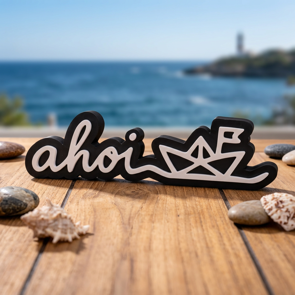 „Ahoi“ mit Boot – Maritime Deko für Zuhause