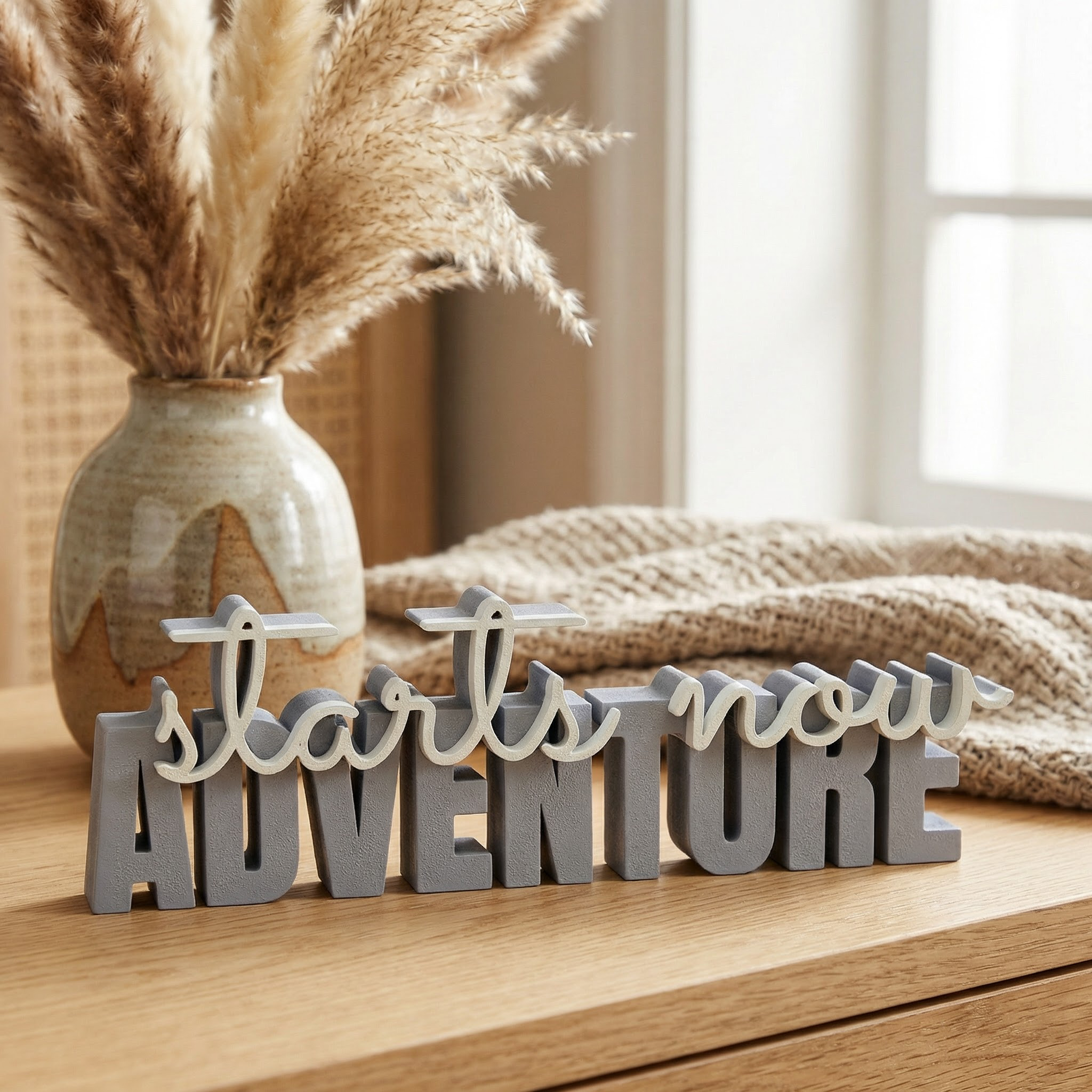 🌿 Starts now – ADVENTURE | Dekoschriftzug aus PLA+ – Dein Abenteuer beginnt jetzt