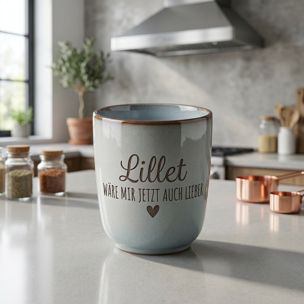 Keramikbecher „Lillet wäre mir jetzt auch lieber“ – stilvoll & modern
