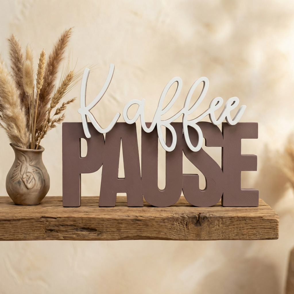 Deko Schriftzug „Kaffee Pause“
